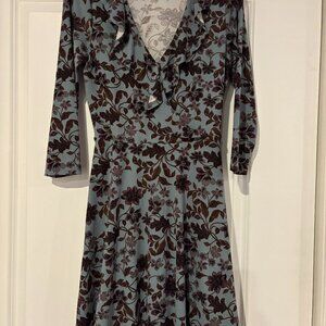 Stitch Fix Fortune + Ivy Salma Faux Wrap Brushed Knit Dress, Turquoise, Small